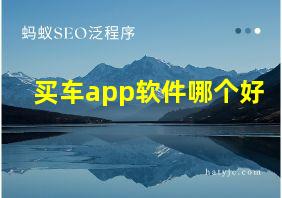 买车app软件哪个好