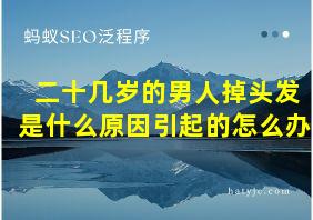 二十几岁的男人掉头发是什么原因引起的怎么办