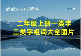 二年级上册一类字二类字组词大全图片