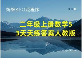 二年级上册数学53天天练答案人教版