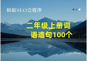 二年级上册词语造句100个