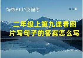 二年级上第九课看图片写句子的答案怎么写