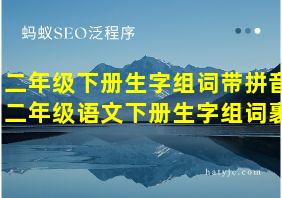 二年级下册生字组词带拼音二年级语文下册生字组词裹