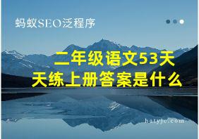 二年级语文53天天练上册答案是什么