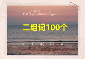 二组词100个