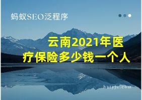 云南2021年医疗保险多少钱一个人