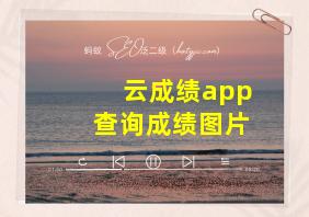 云成绩app查询成绩图片