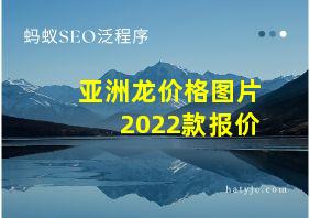 亚洲龙价格图片 2022款报价