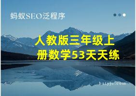 人教版三年级上册数学53天天练