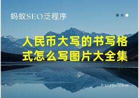 人民币大写的书写格式怎么写图片大全集