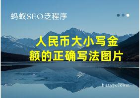 人民币大小写金额的正确写法图片