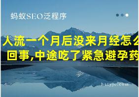 人流一个月后没来月经怎么回事,中途吃了紧急避孕药