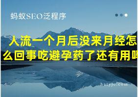 人流一个月后没来月经怎么回事吃避孕药了还有用吗