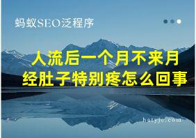 人流后一个月不来月经肚子特别疼怎么回事