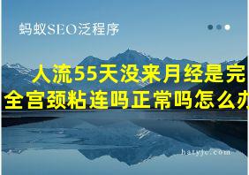 人流55天没来月经是完全宫颈粘连吗正常吗怎么办