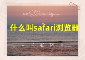 什么叫safari浏览器