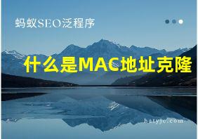 什么是MAC地址克隆