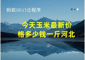 今天玉米最新价格多少钱一斤河北