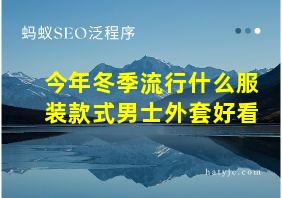 今年冬季流行什么服装款式男士外套好看