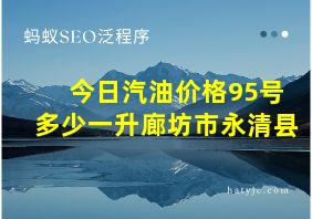 今日汽油价格95号多少一升廊坊市永清县