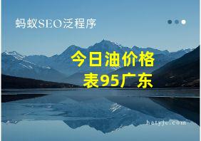 今日油价格表95广东