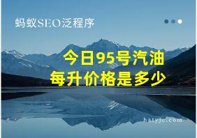 今日95号汽油每升价格是多少