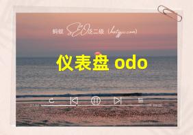 仪表盘 odo