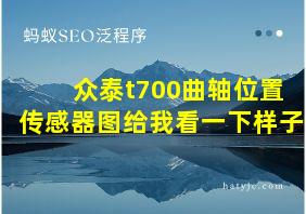 众泰t700曲轴位置传感器图给我看一下样子