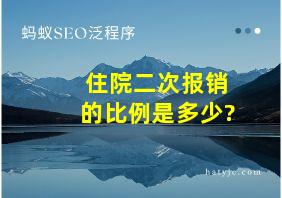 住院二次报销的比例是多少?