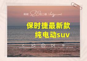 保时捷最新款纯电动suv