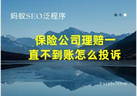 保险公司理赔一直不到账怎么投诉