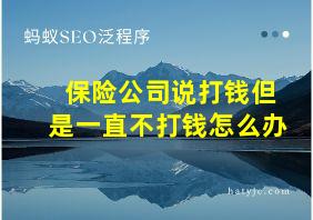 保险公司说打钱但是一直不打钱怎么办