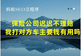 保险公司迟迟不理赔 我打对方车主要钱有用吗