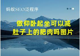 做仰卧起坐可以减肚子上的肥肉吗图片