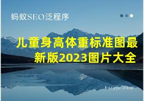 儿童身高体重标准图最新版2023图片大全