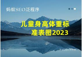 儿童身高体重标准表图2023