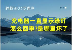 充电器一直显示绿灯怎么回事?是哪里坏了