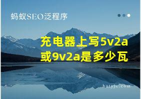 充电器上写5v2a或9v2a是多少瓦