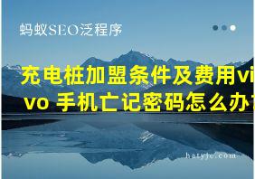 充电桩加盟条件及费用vivo 手机亡记密码怎么办?