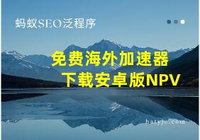 免费海外加速器下载安卓版NPV