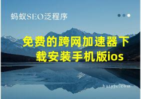 免费的跨网加速器下载安装手机版ios