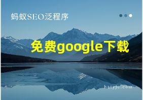 免费google下载