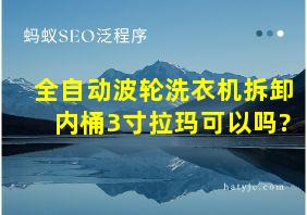 全自动波轮洗衣机拆卸内桶3寸拉玛可以吗?