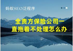 全责方保险公司一直拖着不处理怎么办