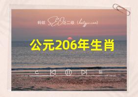 公元206年生肖