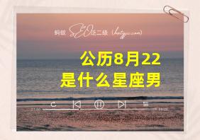 公历8月22是什么星座男