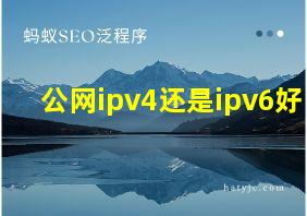 公网ipv4还是ipv6好