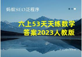 六上53天天练数学答案2023人教版