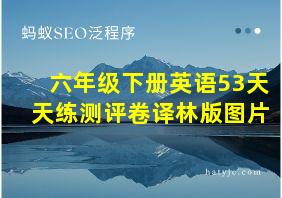 六年级下册英语53天天练测评卷译林版图片