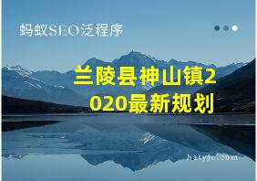 兰陵县神山镇2020最新规划